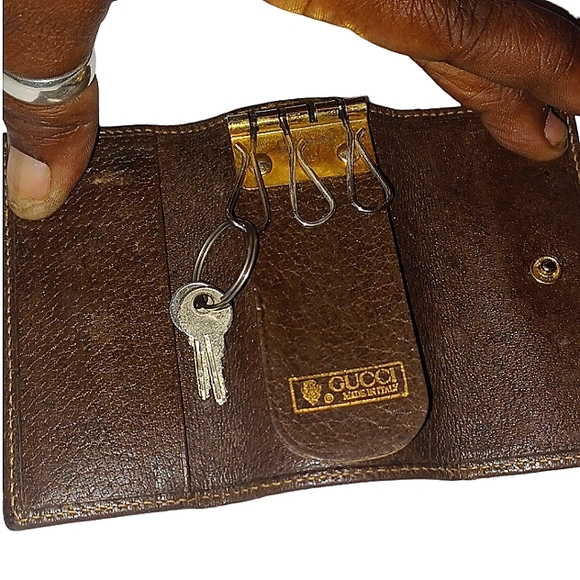 GUCCI AUTHENTIC GUCCISIMA COATED MONOGRAM CANVAS LEATHER  VINTAGE UNISEX - Picture 4 of 7